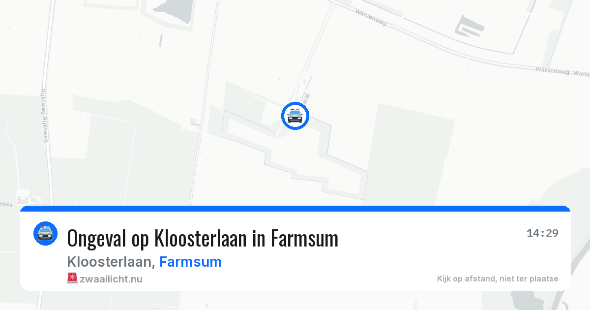 Ongeval op Kloosterlaan in Farmsum — 30 mrt 2026