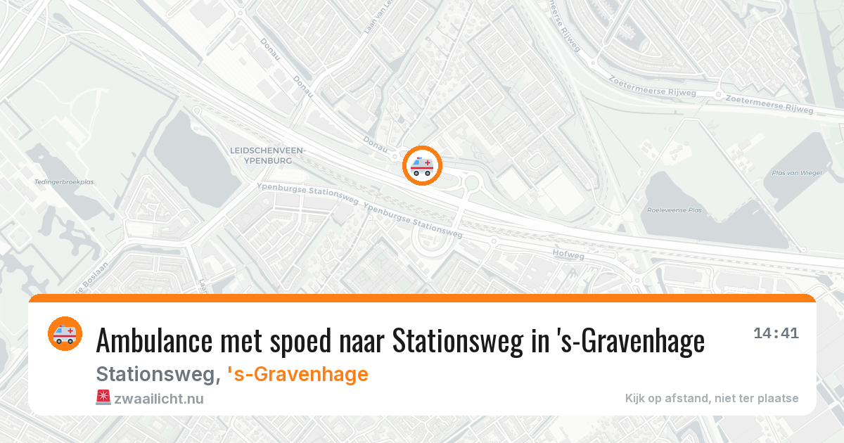 Ambulance met spoed naar Stationsweg in 's-Gravenhage — 30 mei 2026