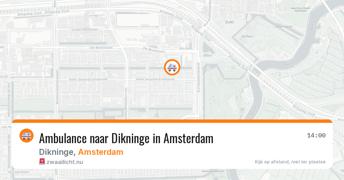 Ambulance naar Dikninge in Amsterdam — 20 jul 2026