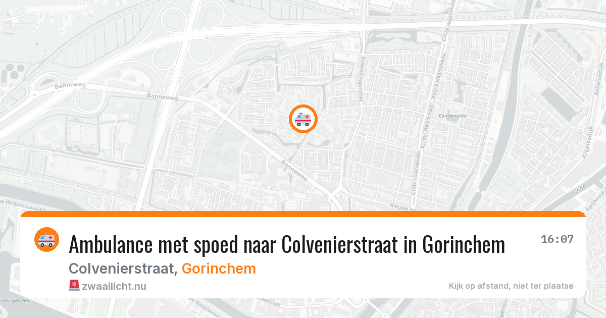 Ambulance met spoed naar Colvenierstraat in Gorinchem — 24 mrt 2026