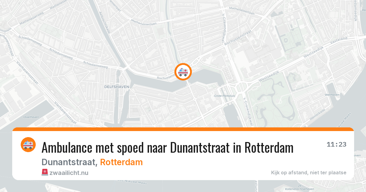 Ambulance met spoed naar Dunantstraat in Rotterdam — 18 mei 2026