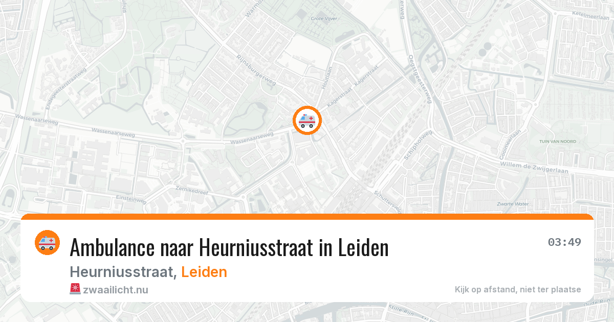 Ambulance naar Heurniusstraat in Leiden — 27 jul 2026