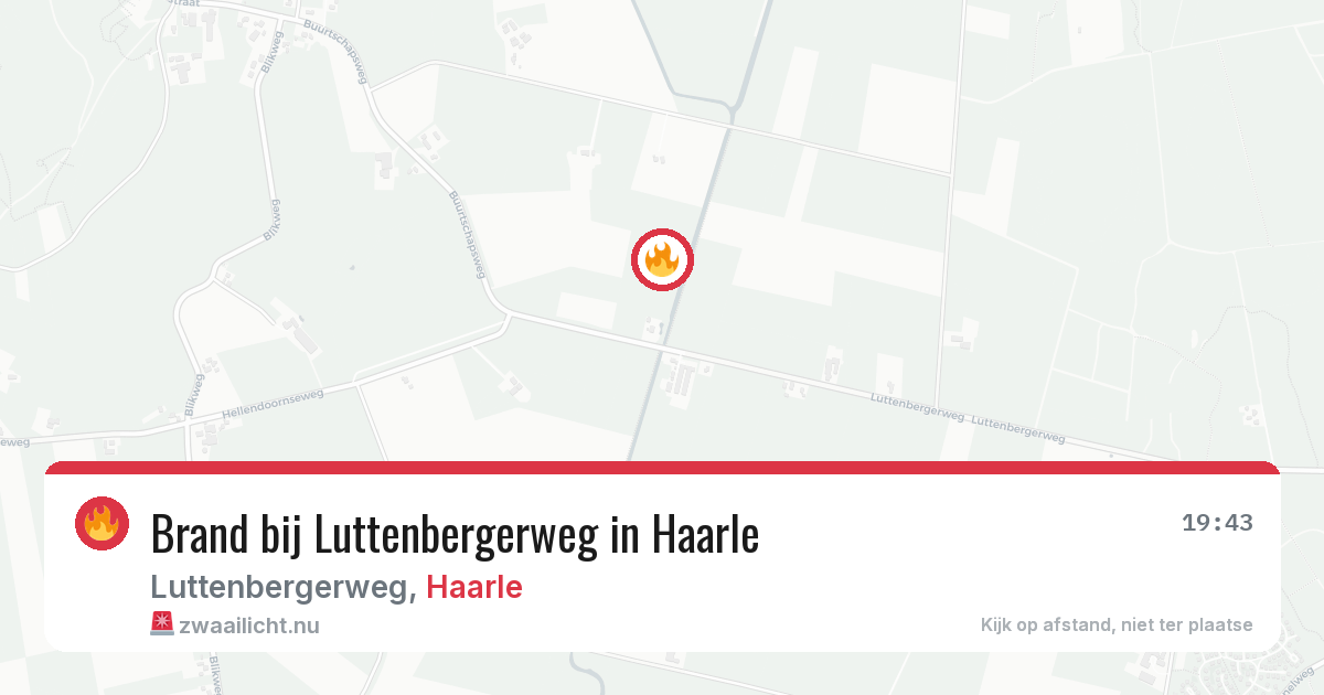 Brand bij Luttenbergerweg in Haarle — 1 jun 2026