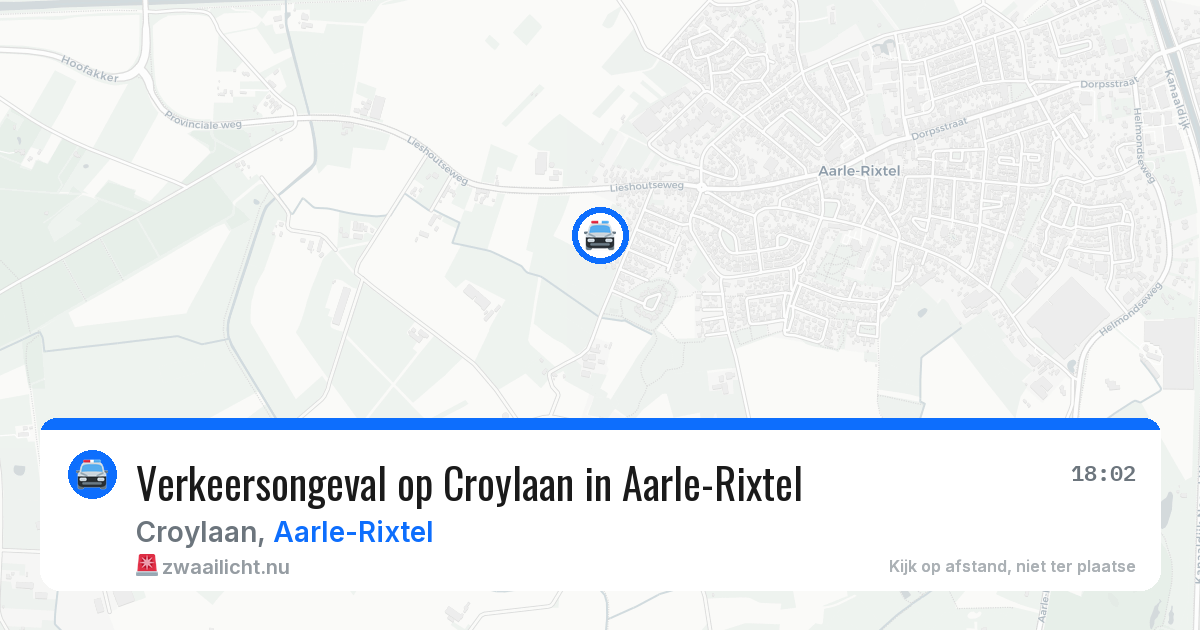 Verkeersongeval op Croylaan in Aarle-Rixtel — 8 apr 2026
