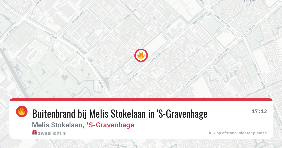Buitenbrand bij Melis Stokelaan in 'S-Gravenhage — 3 mrt 2026