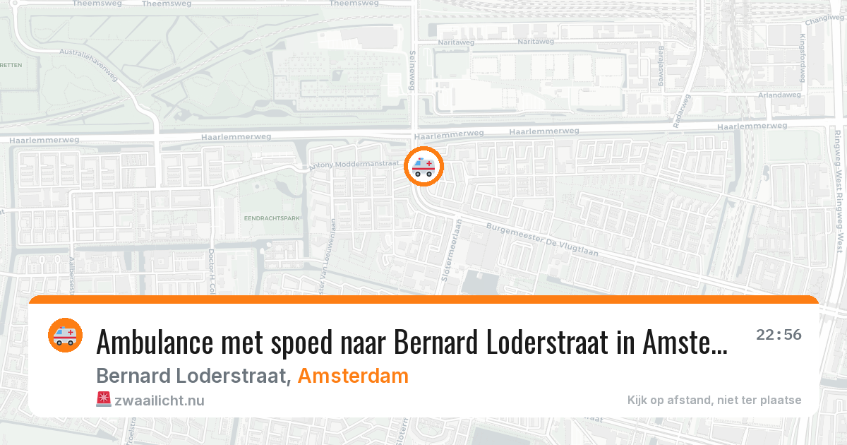 Ambulance met spoed naar Bernard Loderstraat in Amsterdam — 17 jul 2026