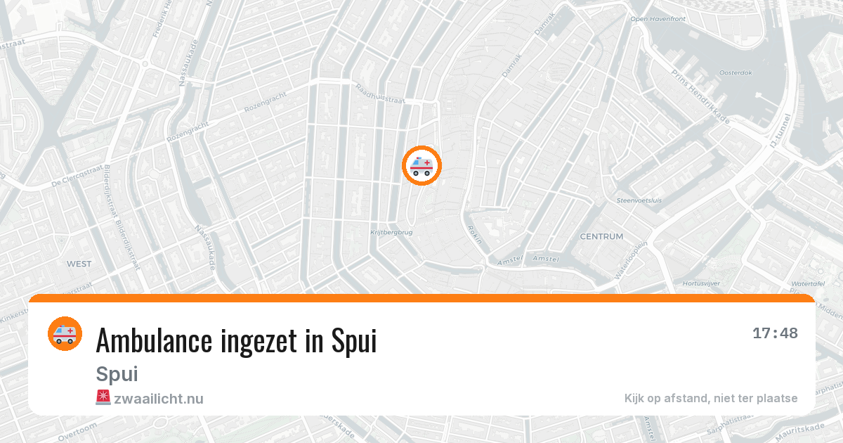 Ambulance ingezet in Spui — 1 mei 2026
