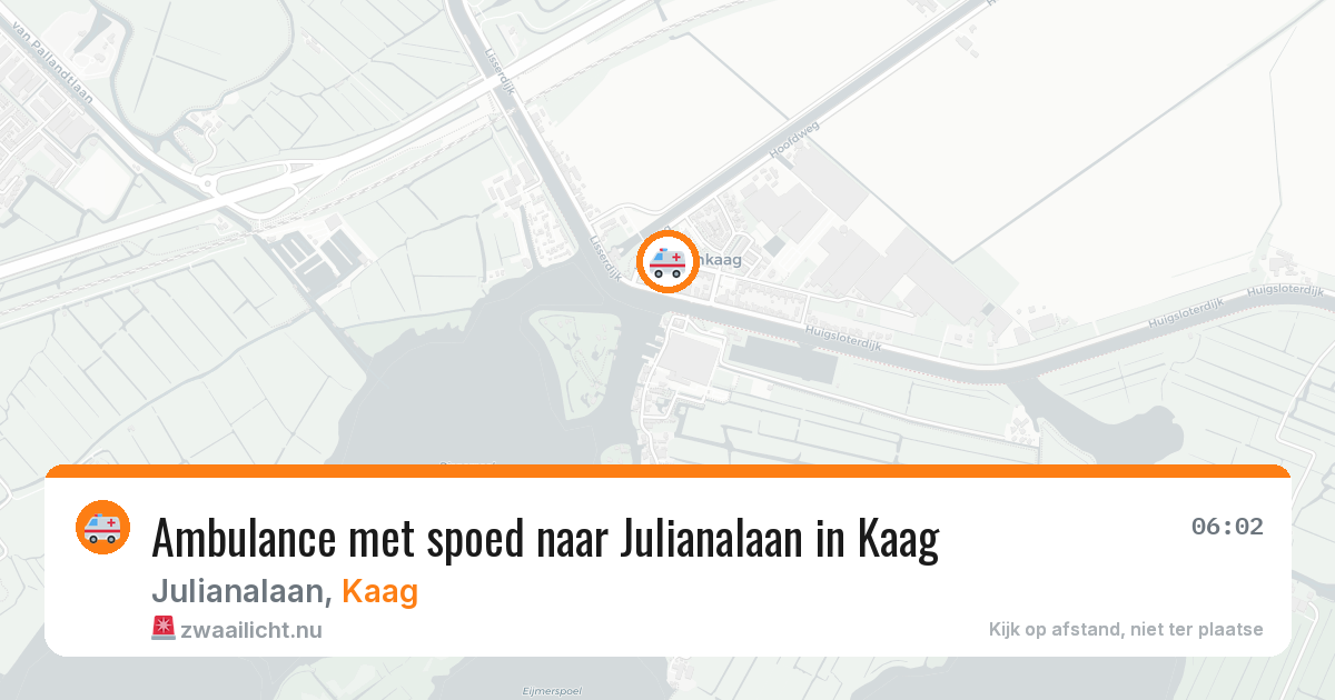 Ambulance met spoed naar Julianalaan in Kaag — 23 jun 2026