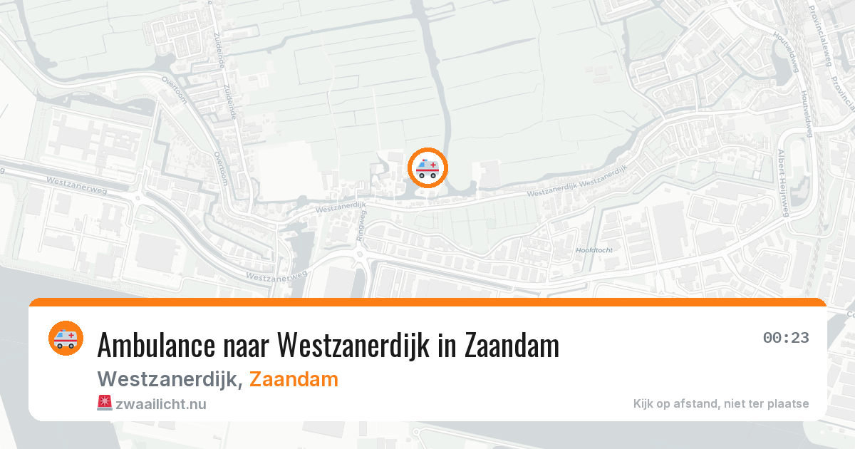 Ambulance naar Westzanerdijk in Zaandam — 17 mei 2026
