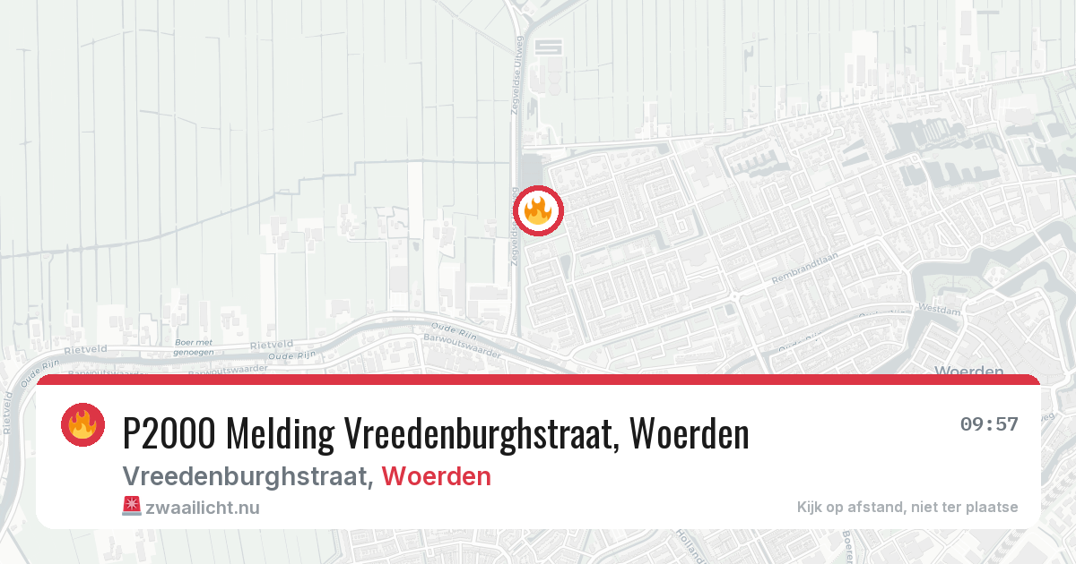 P2000 Melding Vreedenburghstraat, Woerden — 27 feb 2026