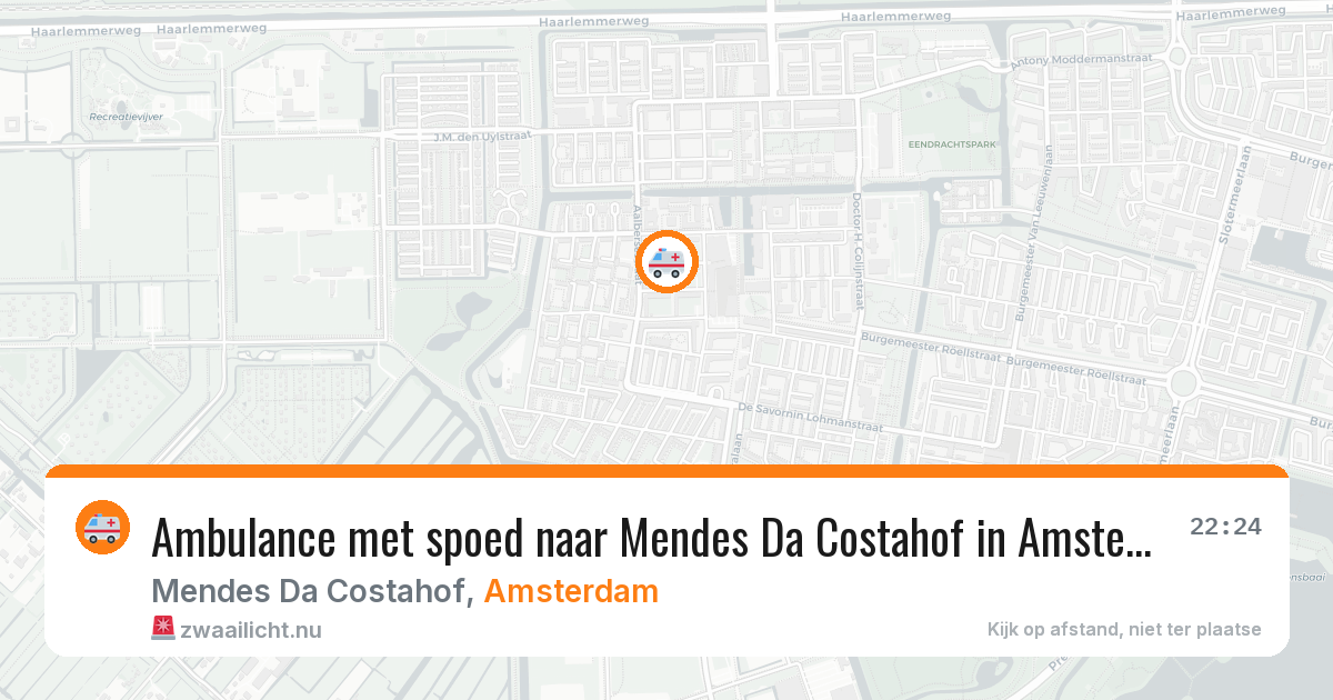 Ambulance met spoed naar Mendes Da Costahof in Amsterdam — 30 mei 2026
