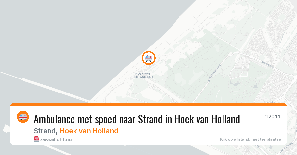 Ambulance met spoed naar Strand in Hoek van Holland — 21 mrt 2026