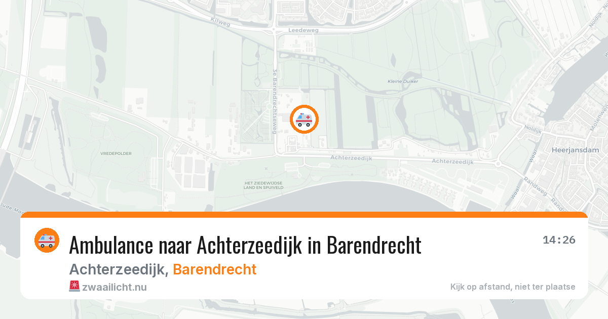 Ambulance naar Achterzeedijk in Barendrecht — 19 jul 2026