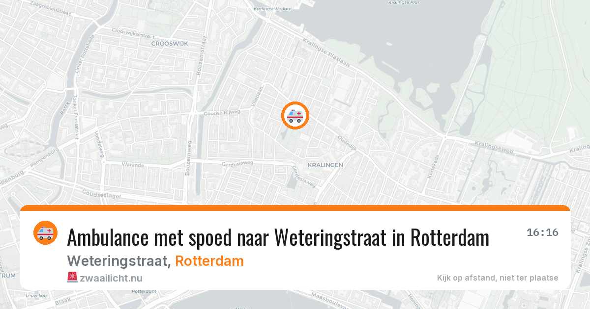 Ambulance met spoed naar Weteringstraat in Rotterdam — 31 mrt 2026