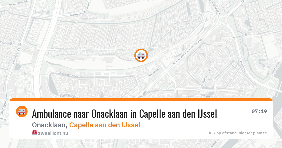 Ambulance naar Onacklaan in Capelle aan den IJssel — 23 mrt 2026