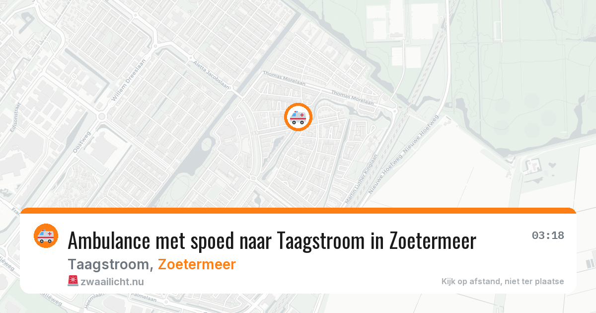 Ambulance met spoed naar Taagstroom in Zoetermeer — 1 jun 2026