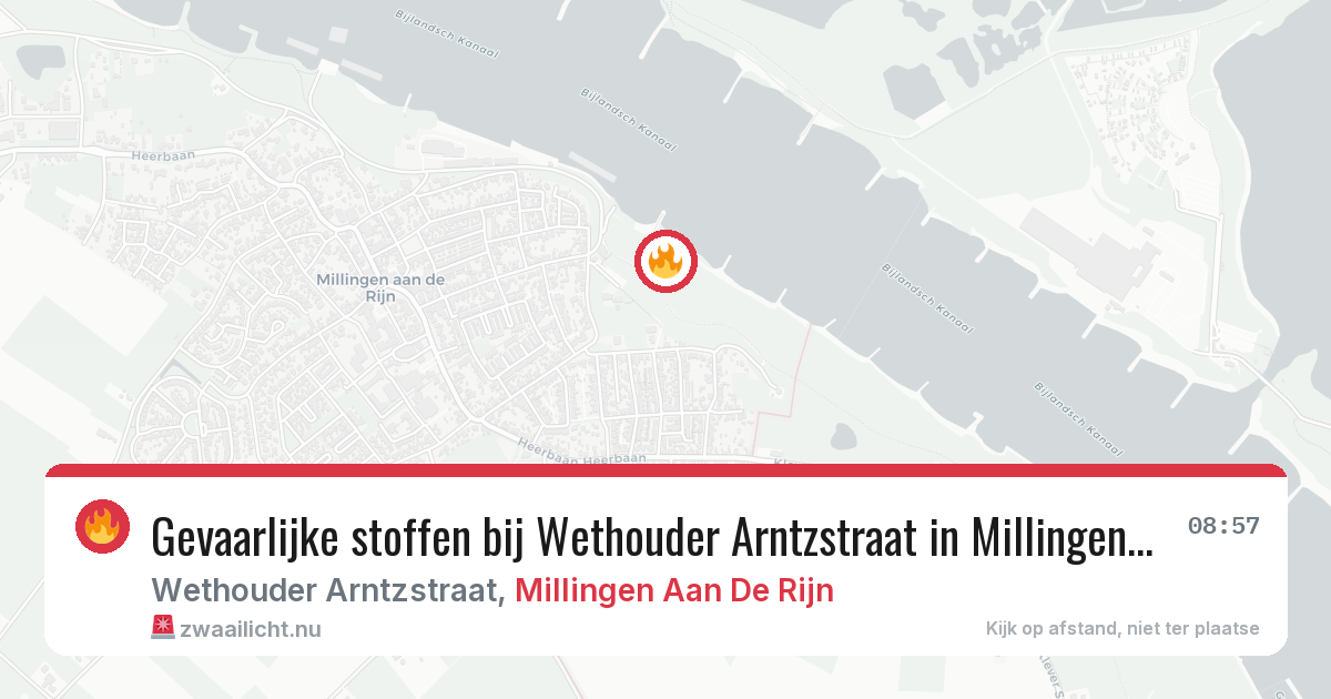 Gevaarlijke stoffen bij Wethouder Arntzstraat in Millingen Aan De Rijn — 5 mei 2026