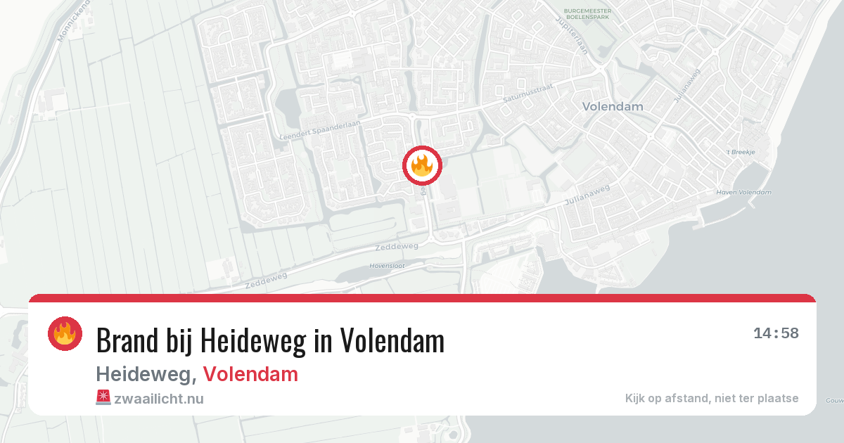 Brand bij Heideweg in Volendam — 3 mei 2026