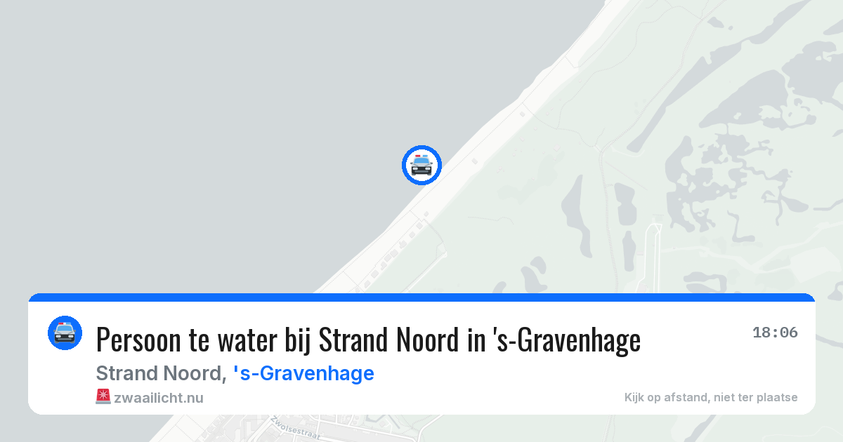 Persoon te water bij Strand Noord in 's-Gravenhage — 24 mei 2026