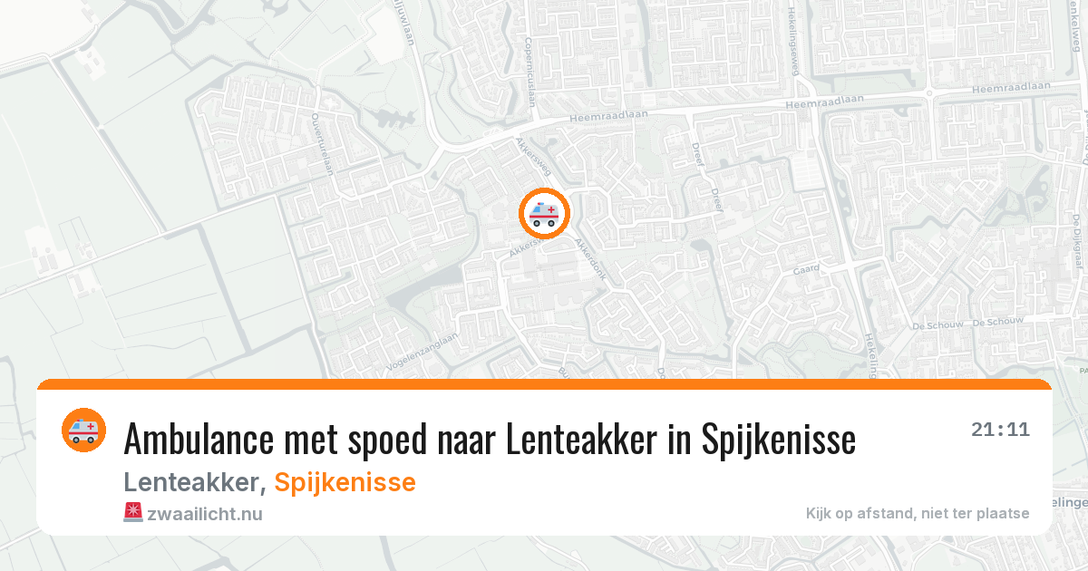 Ambulance met spoed naar Lenteakker in Spijkenisse — 11 jul 2026