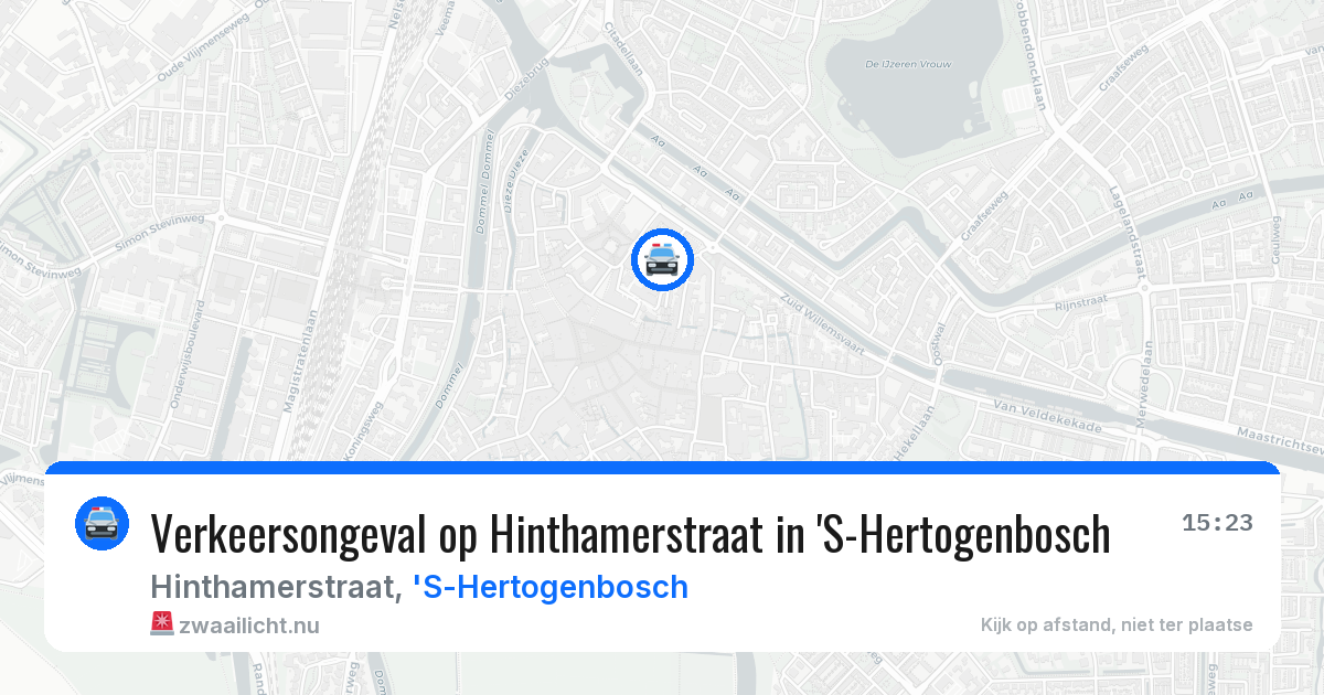 Verkeersongeval op Hinthamerstraat in 'S-Hertogenbosch — 6 apr 2026