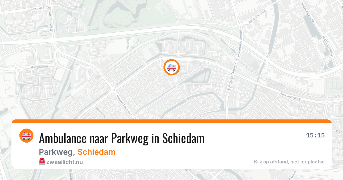 Ambulance naar Parkweg in Schiedam — 25 mei 2026