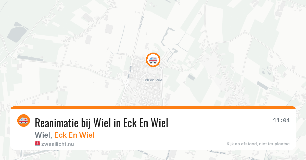 Reanimatie bij Wiel in Eck En Wiel — 29 apr 2026