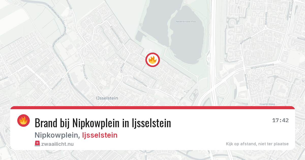 Brand bij Nipkowplein in Ijsselstein — 11 jul 2026