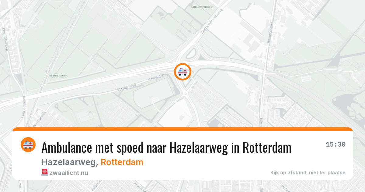 Ambulance met spoed naar Hazelaarweg in Rotterdam — 19 jul 2026