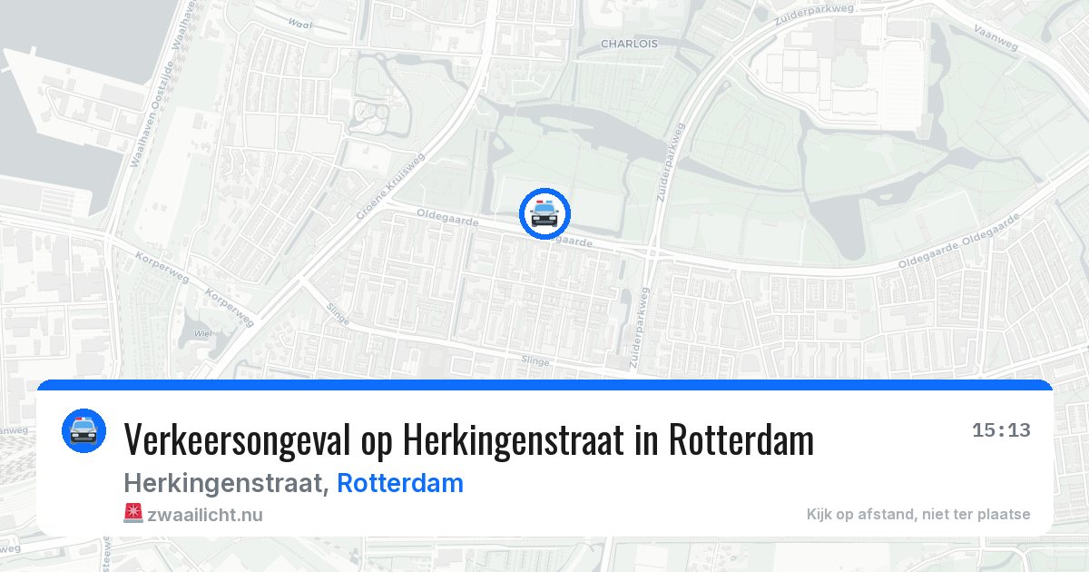 Verkeersongeval op Herkingenstraat in Rotterdam — 23 jul 2026