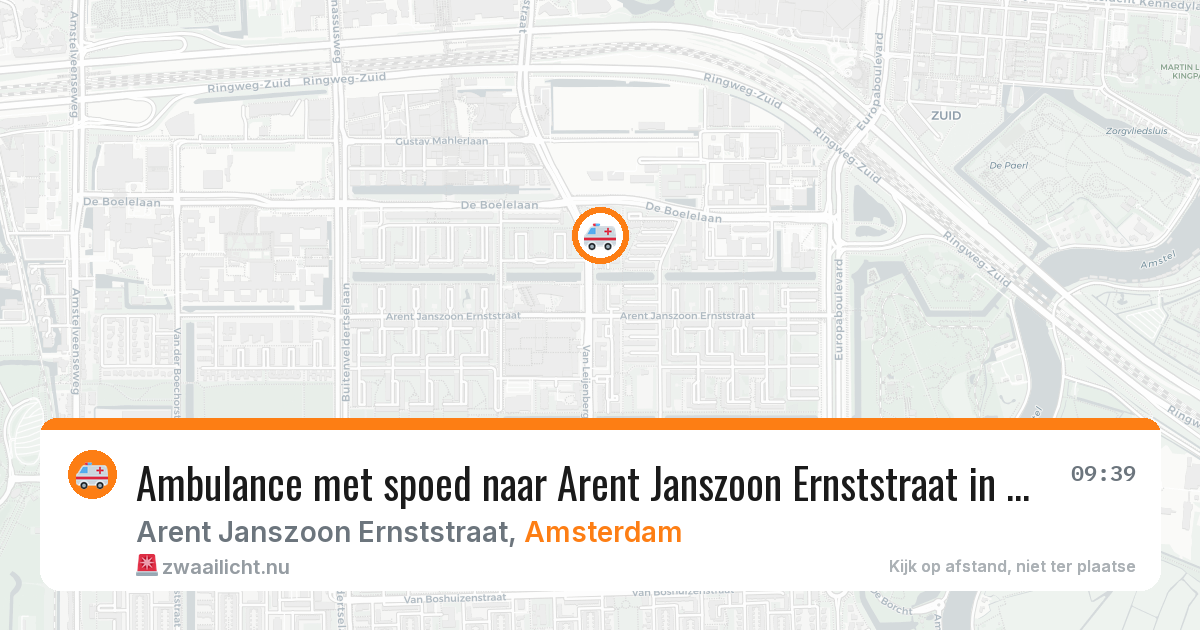 Ambulance met spoed naar Arent Janszoon Ernststraat in Amsterdam — 22 mrt 2026