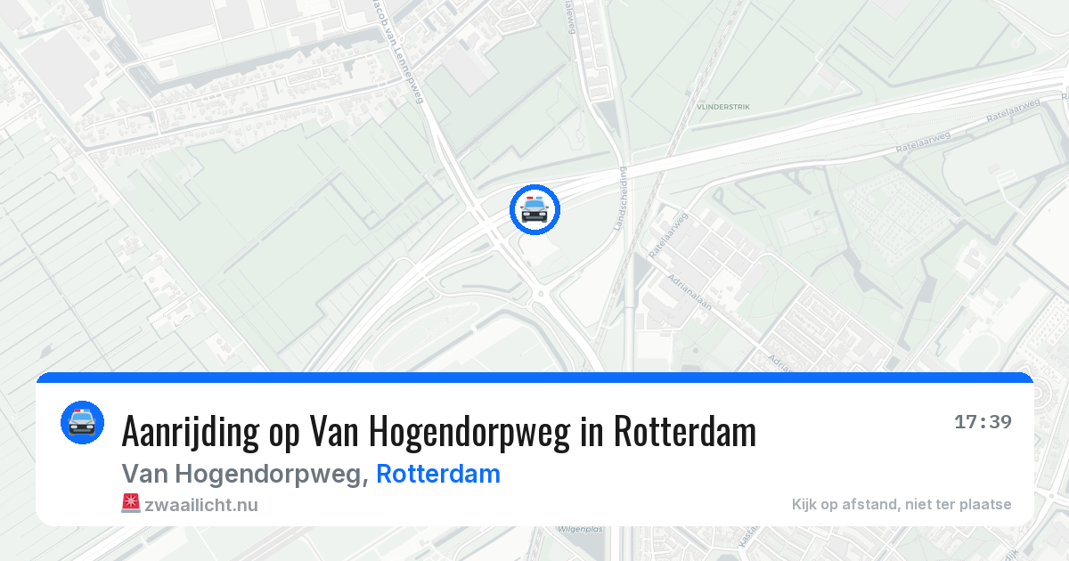 Aanrijding op Van Hogendorpweg in Rotterdam — 22 mei 2026