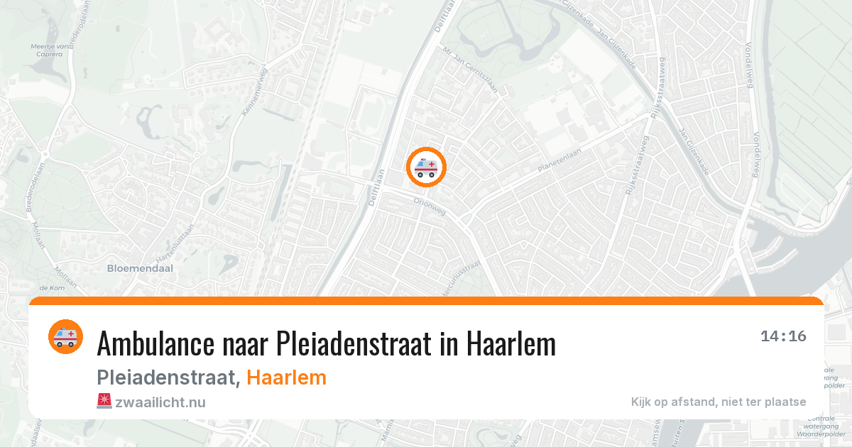 Ambulance naar Pleiadenstraat in Haarlem — 17 mrt 2026