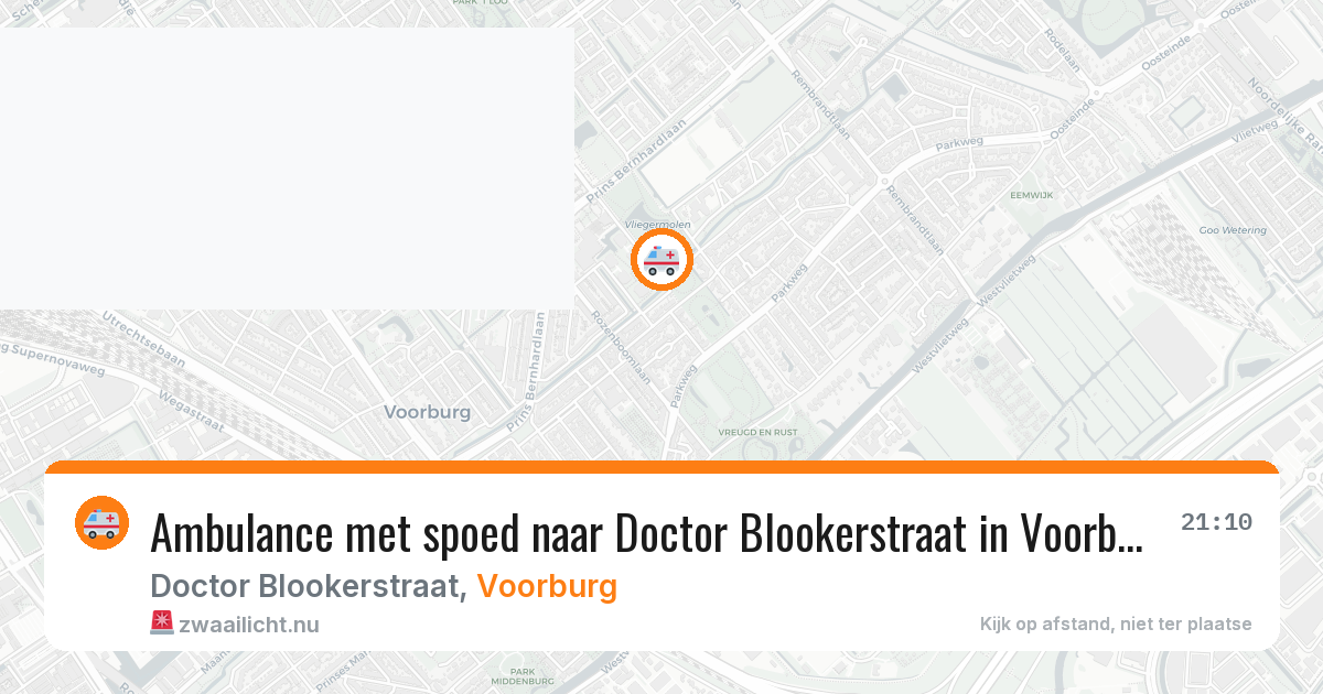 Ambulance met spoed naar Doctor Blookerstraat in Voorburg — 10 jul 2026