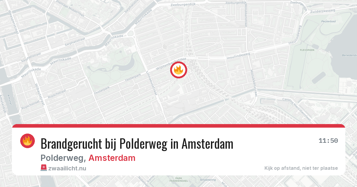 Brandgerucht bij Polderweg in Amsterdam — 21 jul 2026