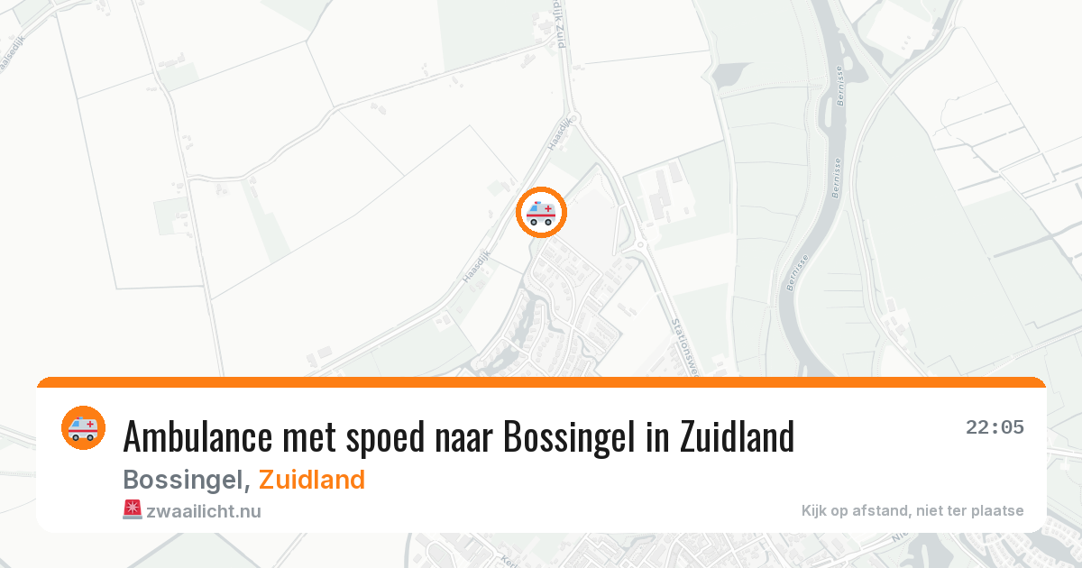 Ambulance met spoed naar Bossingel in Zuidland — 22 jul 2026