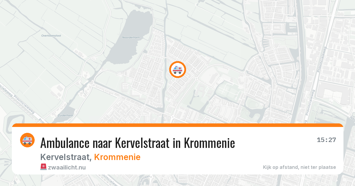 Ambulance naar Kervelstraat in Krommenie — 23 jul 2026