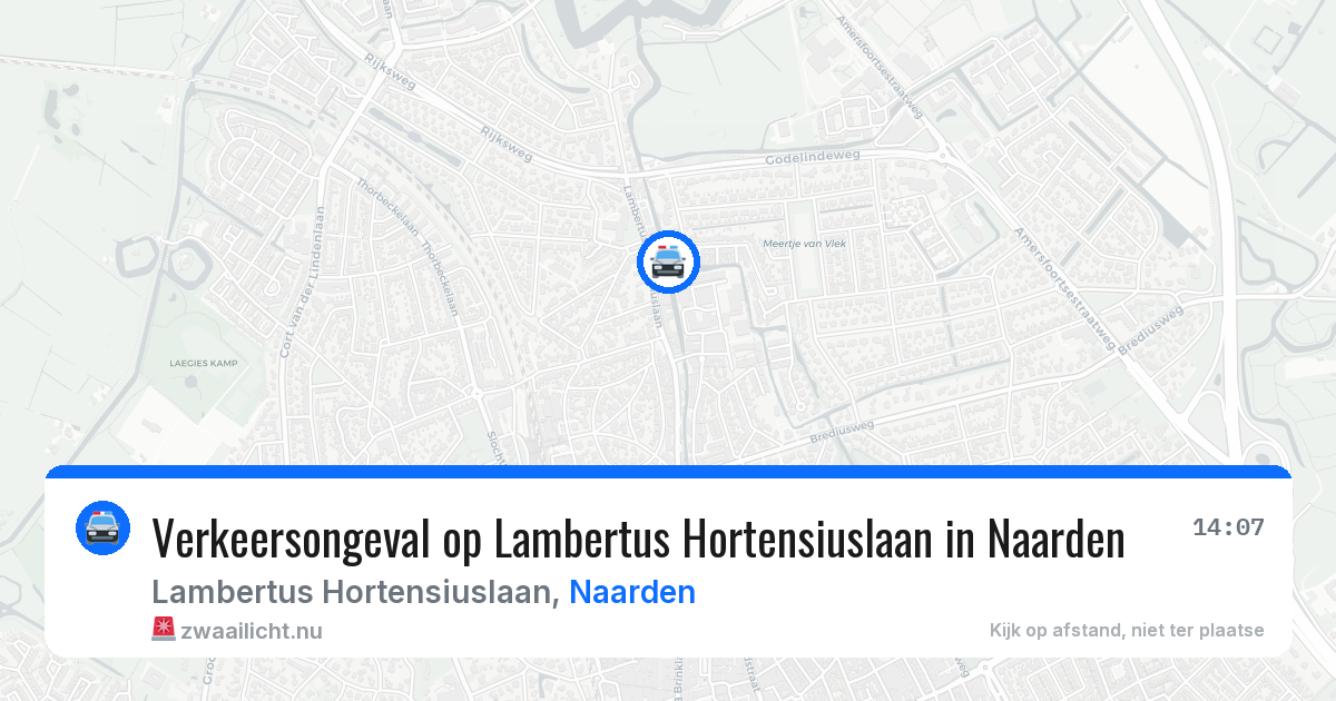 Verkeersongeval op Lambertus Hortensiuslaan in Naarden — 20 jan 2026