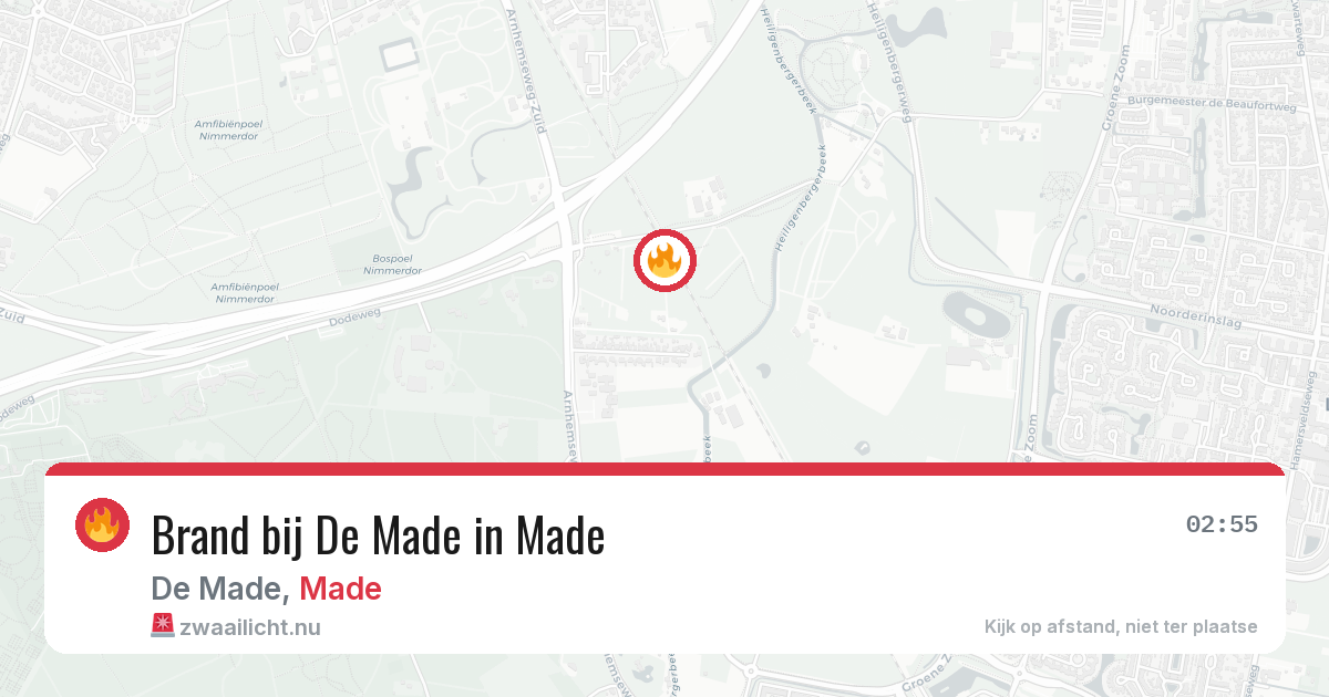 Brand bij De Made in Made — 10 jun 2026