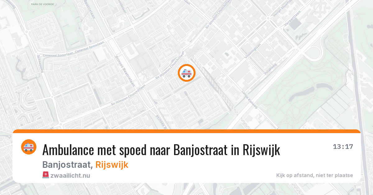 Ambulance met spoed naar Banjostraat in Rijswijk — 27 feb 2026