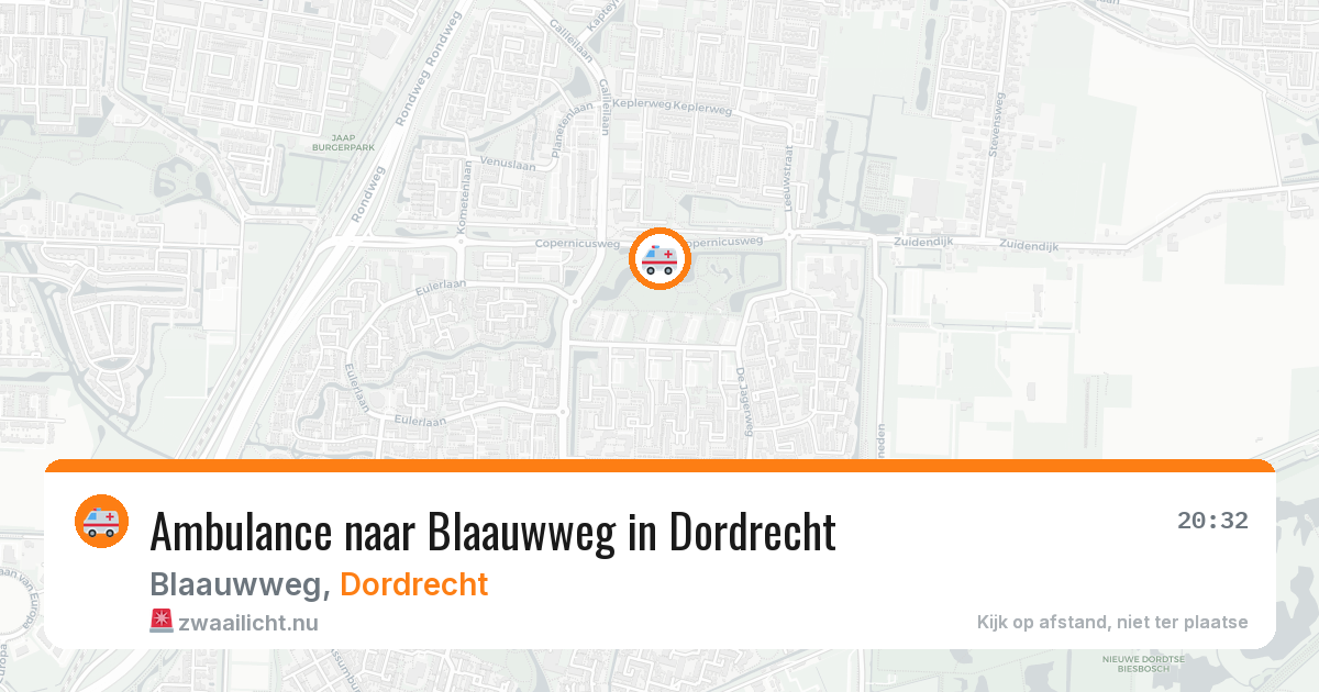 Ambulance naar Blaauwweg in Dordrecht — 14 jul 2026