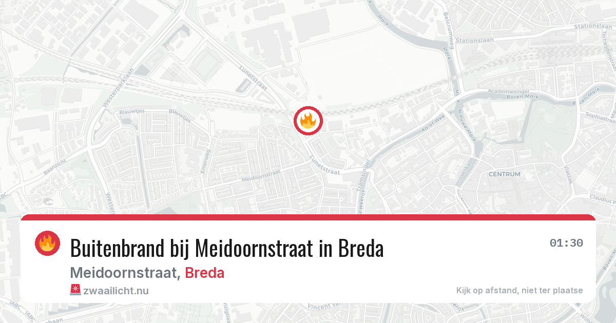 Buitenbrand bij Meidoornstraat in Breda — 5 jun 2026