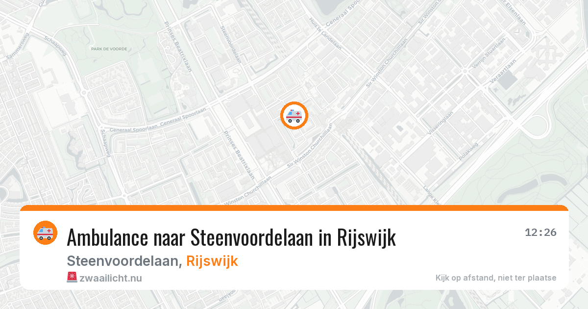 Ambulance naar Steenvoordelaan in Rijswijk — 24 mei 2026