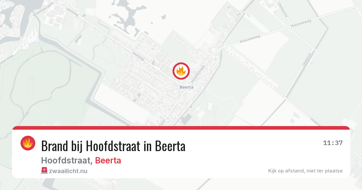 Brand bij Hoofdstraat in Beerta — 8 apr 2026