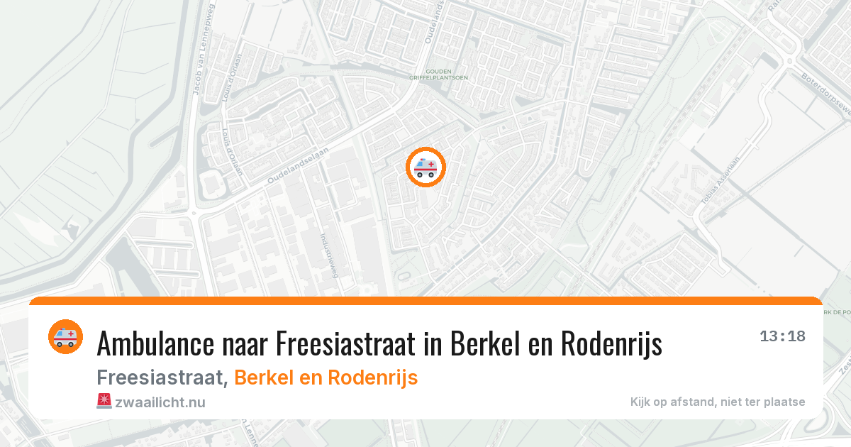 Ambulance naar Freesiastraat in Berkel en Rodenrijs — 22 mei 2026