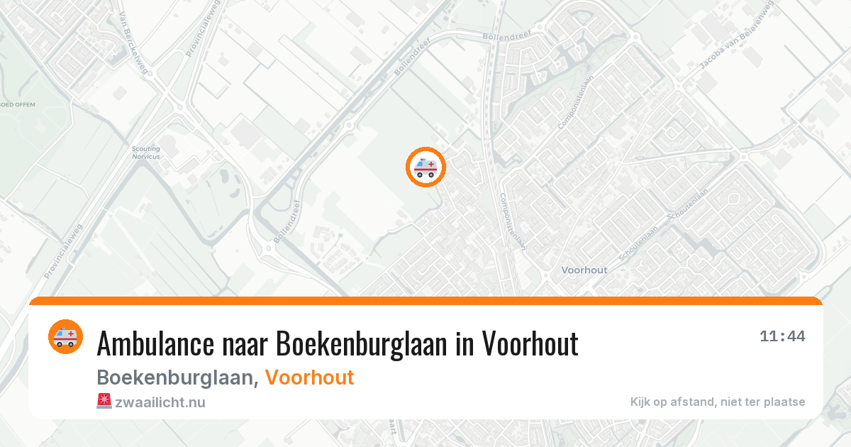 Ambulance naar Boekenburglaan in Voorhout — 10 jul 2026