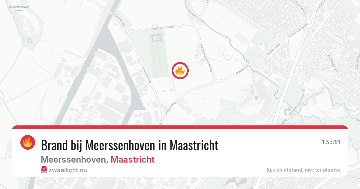 Brand bij Meerssenhoven in Maastricht — 22 jul 2026