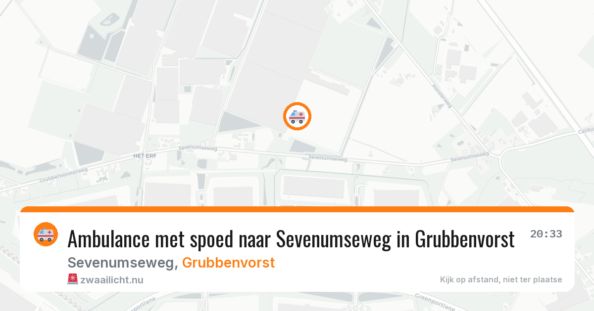 Ambulance met spoed naar Sevenumseweg in Grubbenvorst — 15 jul 2026