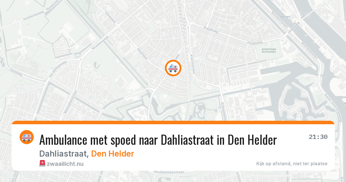 Ambulance met spoed naar Dahliastraat in Den Helder — 31 mrt 2026