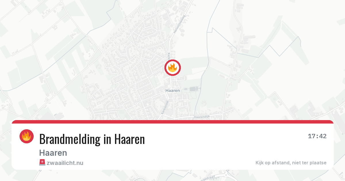 Brandmelding in Haaren — 24 apr 2026